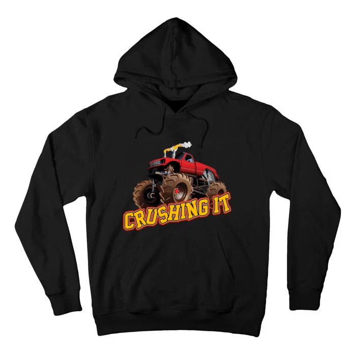 Monster Truck Crushing It Tall Hoodie