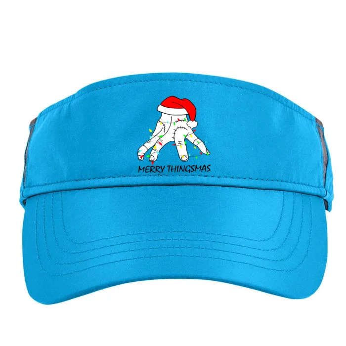 Merry Thingmas Christmas Thing Hand Wednesday Lover Trending Gift Idea Adult Drive Performance Visor