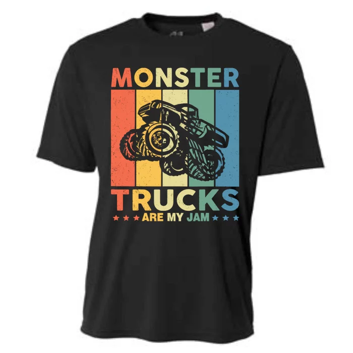 Monster Truck Car For Birthday Boy Cooling Performance Crew T-Shirt