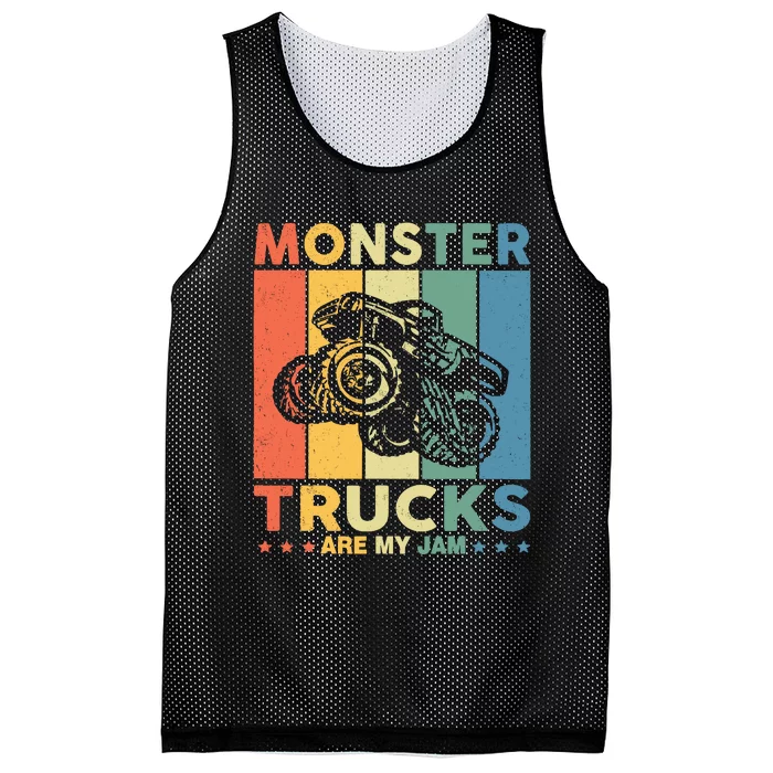 Monster Truck Car For Birthday Boy Mesh Reversible Basketball Jersey Tank