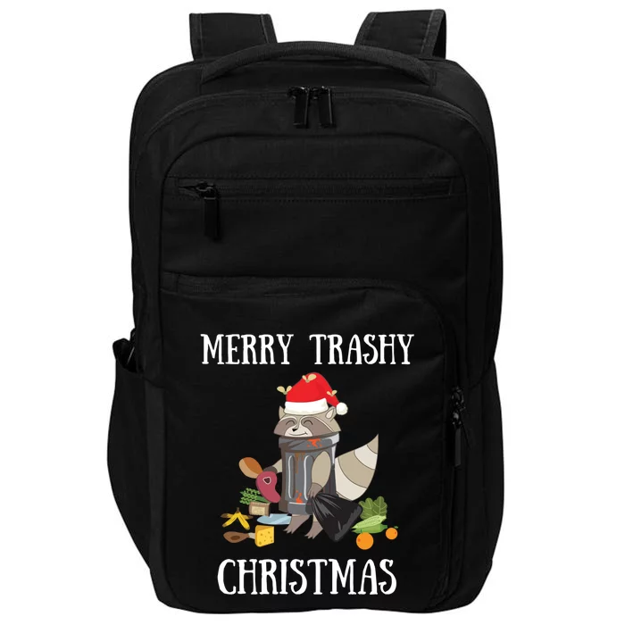 Merry Trashy Christmas Raccoon Santa Claus Trash Panda Santa Gift Impact Tech Backpack