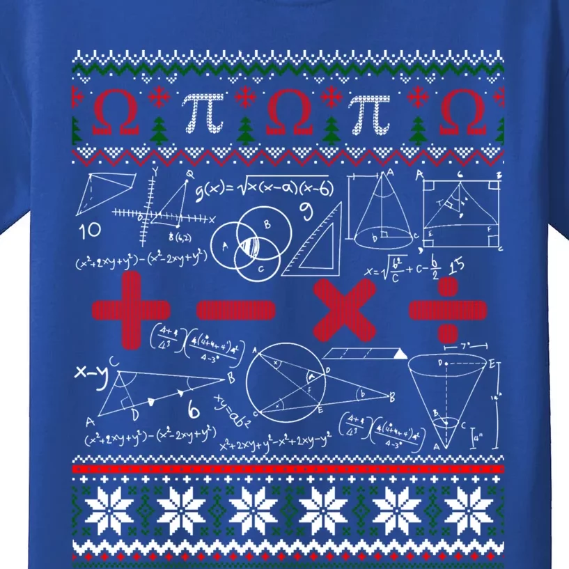 Math Teacher Christmas Love Teachers Ugly Sweater Great Gift Kids T-Shirt