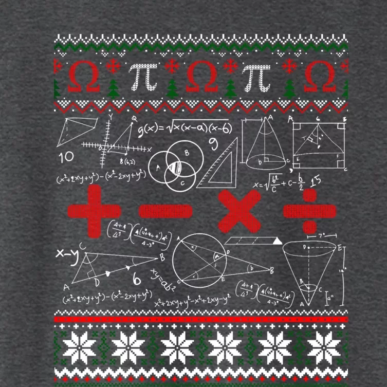 Math Teacher Christmas Love Teachers Ugly Sweater Great Gift Women's Crop Top Tee