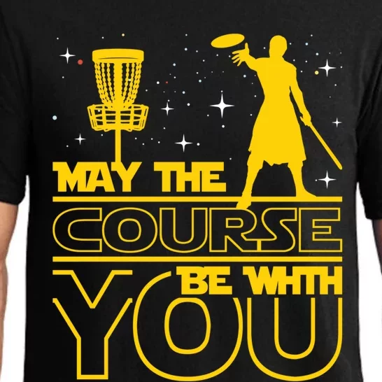 May The Course Be With You Disc Golf Player Disc Golfer Pajama Set