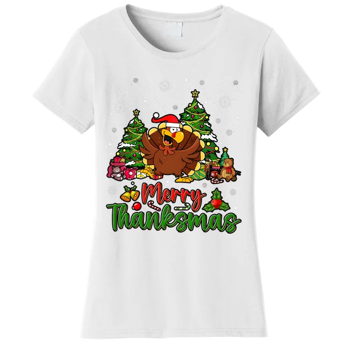 Merry Turkey Christmas Thanksgiving Women's T-Shirt