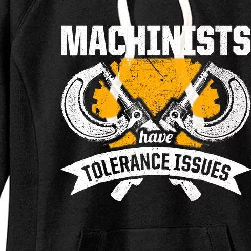 Machinist Tolerance CNC Machine Operator Machining Women's Fleece Hoodie