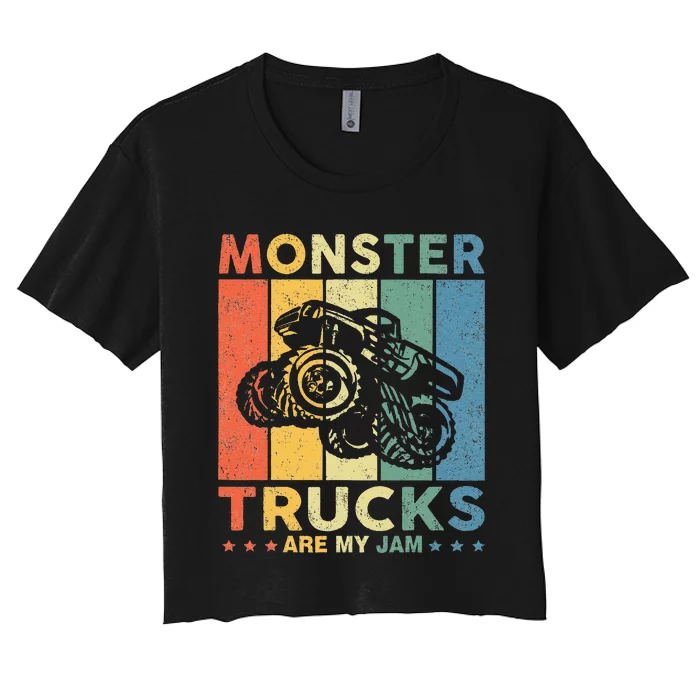 Monster Truck Car For Birthday Women's Crop Top Tee