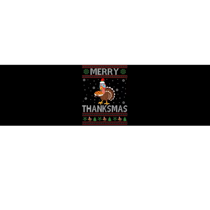 Merry Thanksmas Christmas Thanksgiving Turkey Bumper Sticker