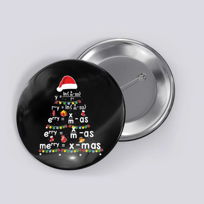 Math Tree Christmas Math Teacher Button