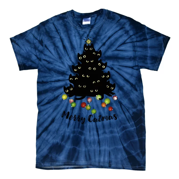 Merry Tree Catmas With Holiday Lovers Tie-Dye T-Shirt