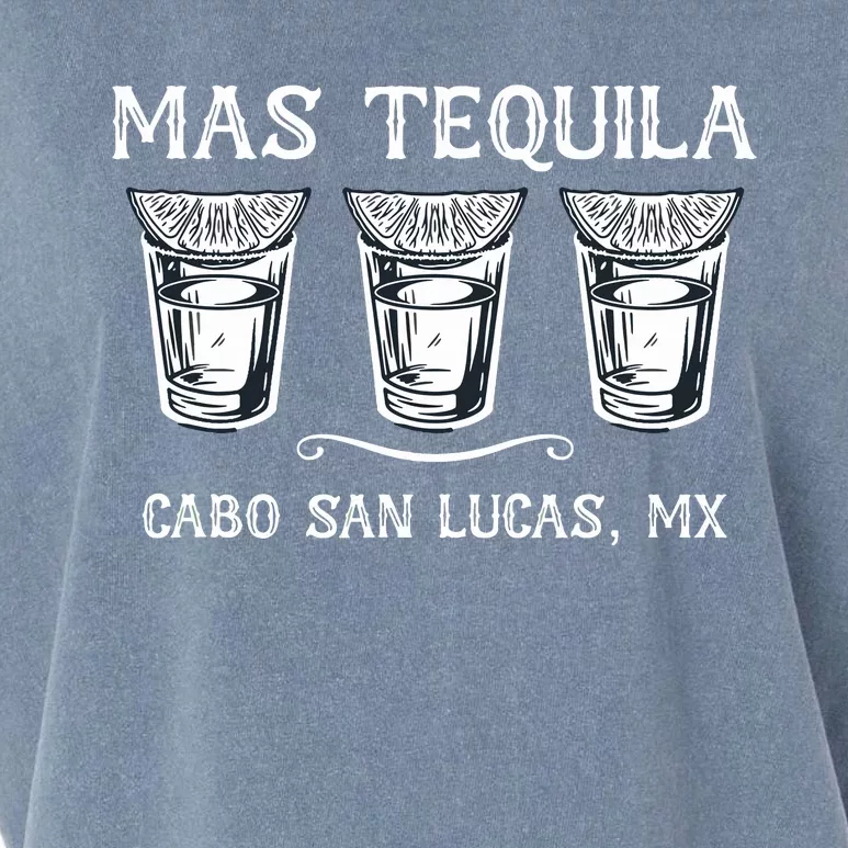 Mas Tequila Cabo San Lucas Mx Funny Travel Garment-Dyed Women's Muscle Tee