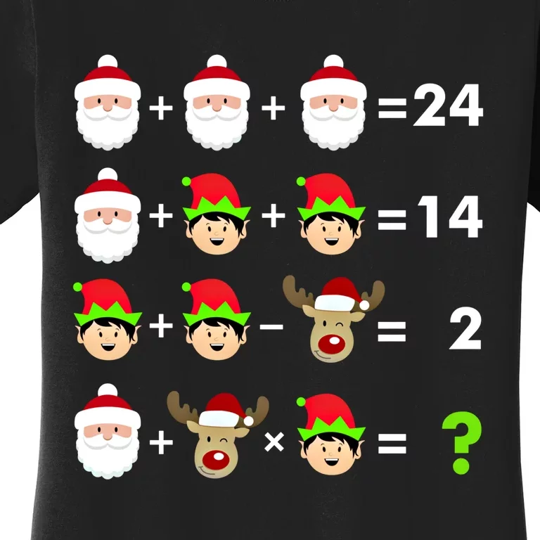 Math Teacher Christmas Gift Order Of Operations Quiz Funny Gift Women's T-Shirt