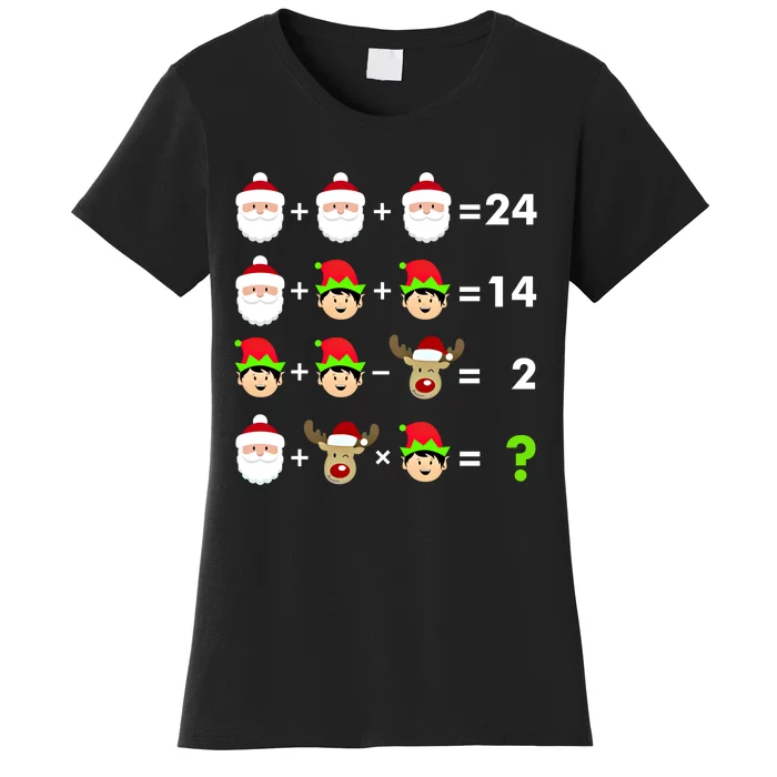 Math Teacher Christmas Gift Order Of Operations Quiz Funny Gift Women's T-Shirt