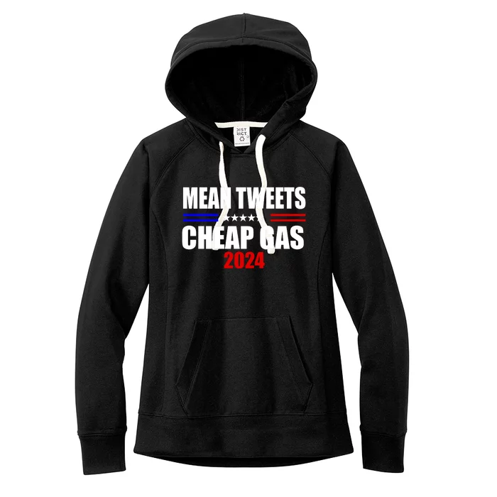 Mean Tweets Cheap Gas 2024 Election Women's Fleece Hoodie