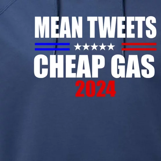 Mean Tweets Cheap Gas 2024 Election Performance Fleece Hoodie