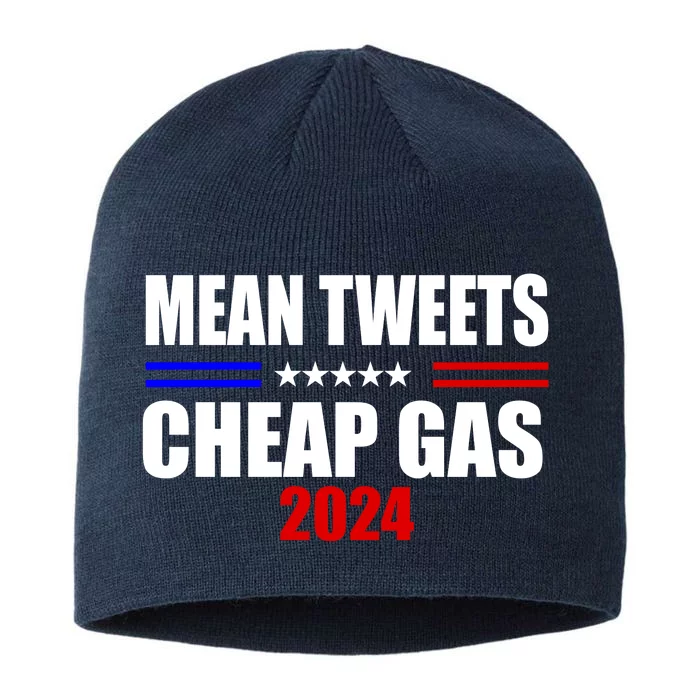 Mean Tweets Cheap Gas 2024 Election 8 1/2in Sustainable Knit Beanie