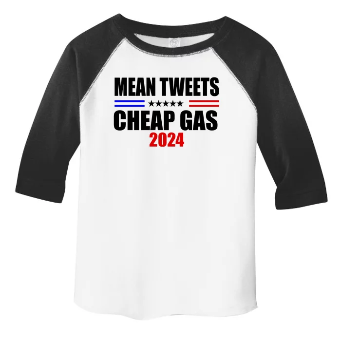 Mean Tweets Cheap Gas 2024 Election Toddler Fine Jersey T-Shirt