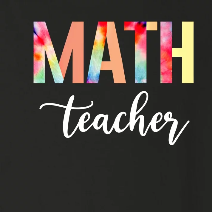 Math Teacher Cute Tie Dye Funny First Day Back To School Great Gift Toddler Long Sleeve Shirt