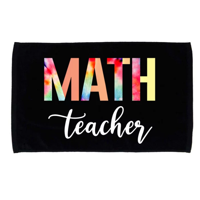 Math Teacher Cute Tie Dye Funny First Day Back To School Great Gift Microfiber Hand Towel