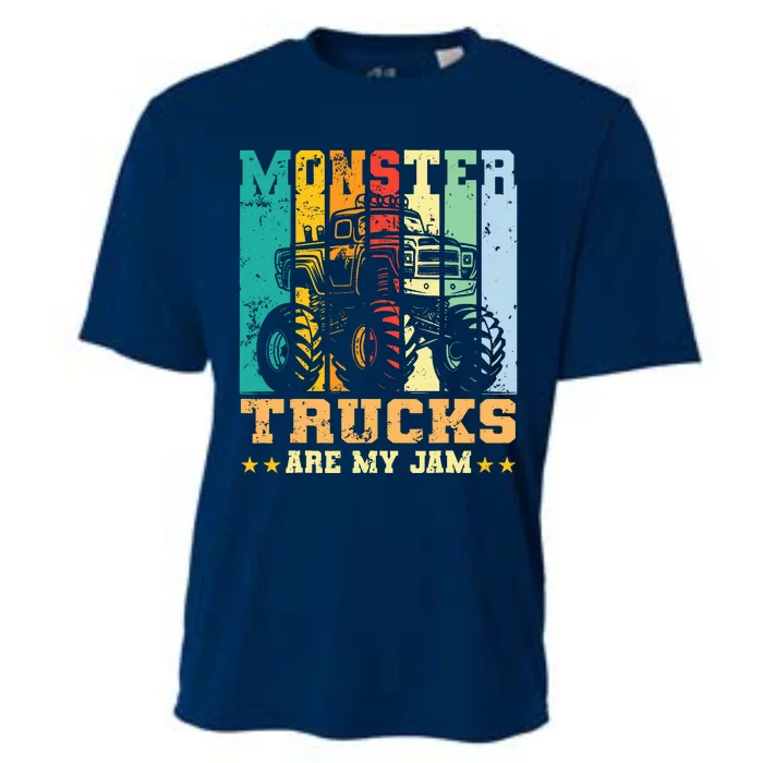 Monster Truck Car For Birthday Boy Cooling Performance Crew T-Shirt