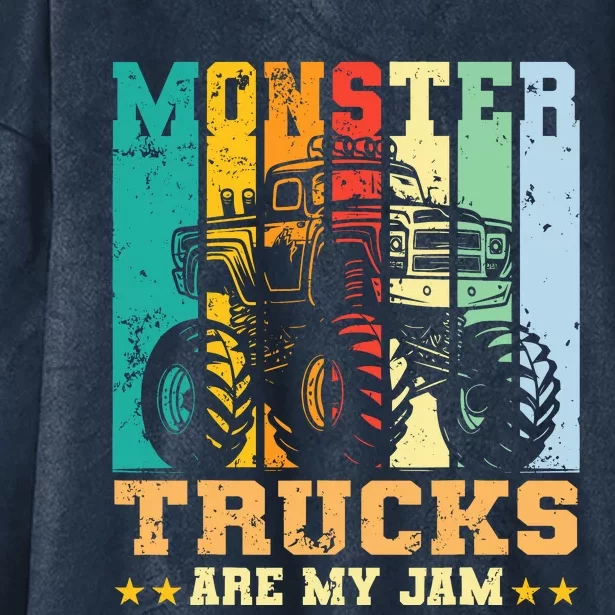 Monster Truck Car For Birthday Boy Hooded Wearable Blanket