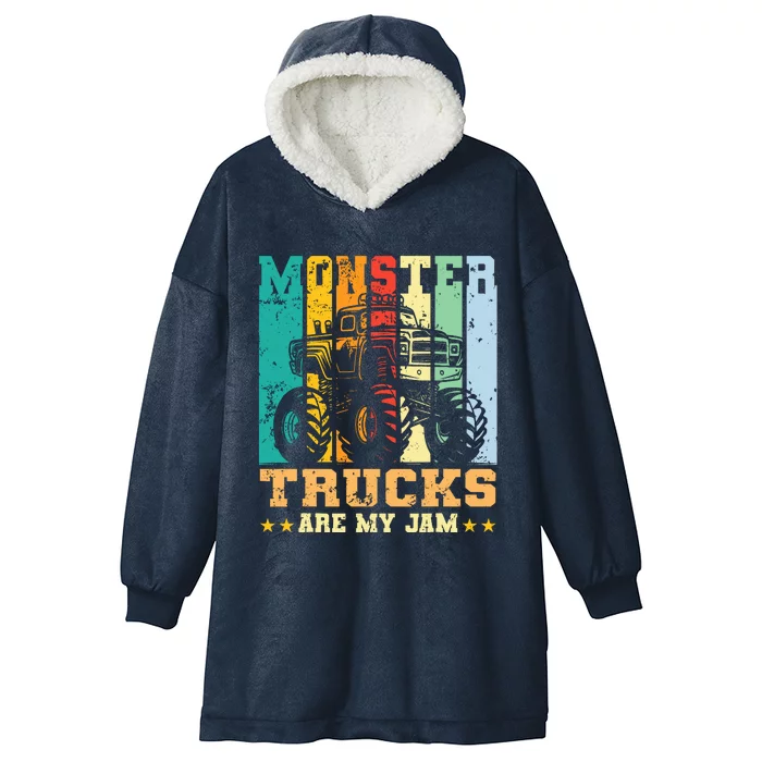 Monster Truck Car For Birthday Boy Hooded Wearable Blanket