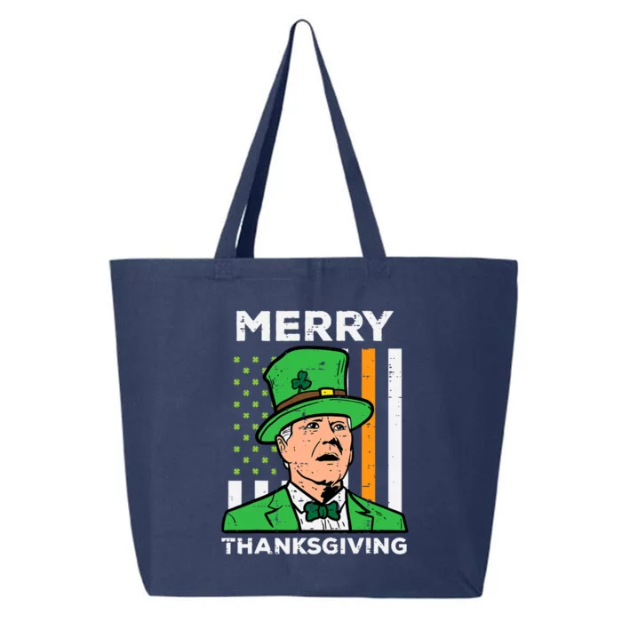 Merry Thanksgiving Confused Biden Flag Funny 25L Jumbo Tote