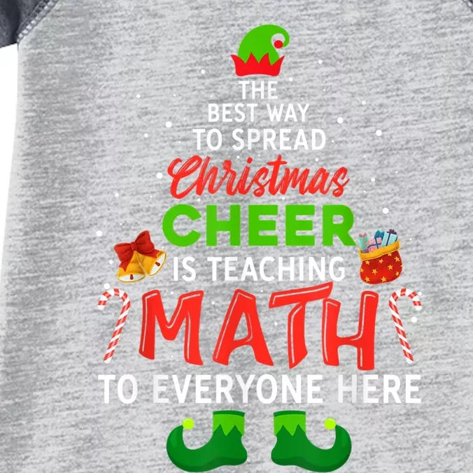 Math Teacher Christmas Funny Elf Christmas Cheer Infant Baby Jersey Bodysuit