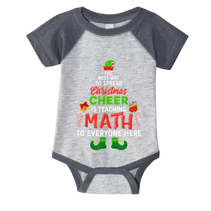 Math Teacher Christmas Funny Elf Christmas Cheer Infant Baby Jersey Bodysuit