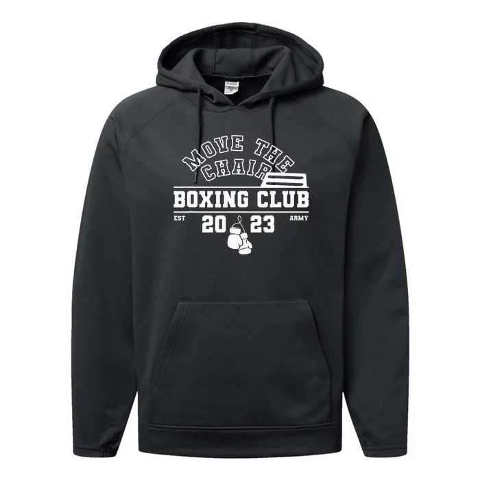 Move The Chair Boxing Club Funny K Pop Fan Joke Performance Fleece Hoodie