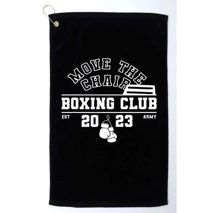 Move The Chair Boxing Club Funny K Pop Fan Joke Platinum Collection Golf Towel