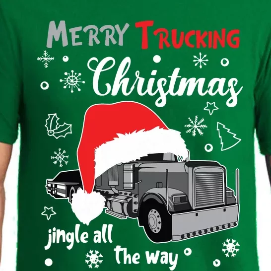 Merry Trucking Christmas Truck Driver Jingle All The Way Pajama Set