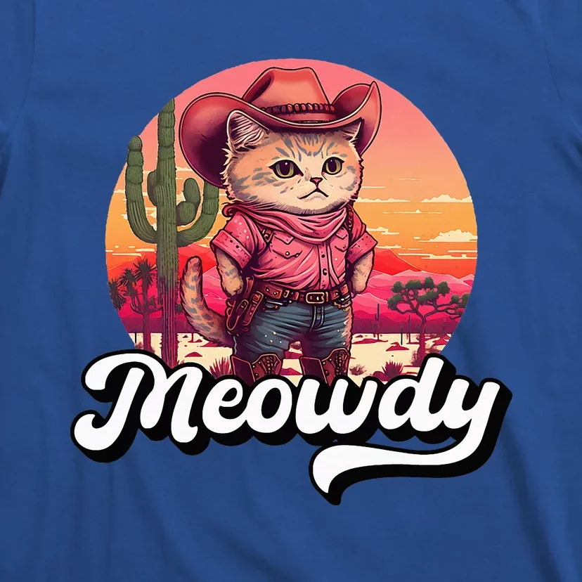 Meowdy Texas Cat Meme Country Music Cowgirl Cute Cat T-Shirt