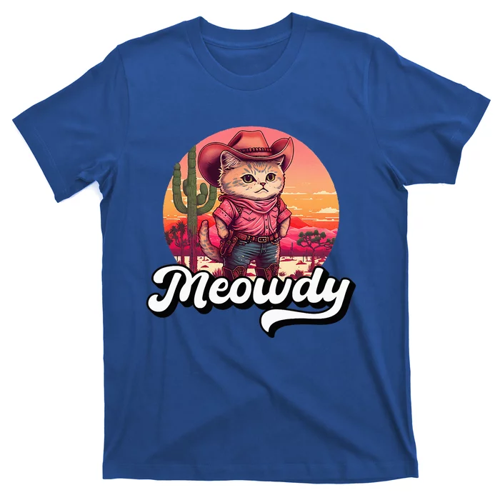 Meowdy Texas Cat Meme Country Music Cowgirl Cute Cat T-Shirt