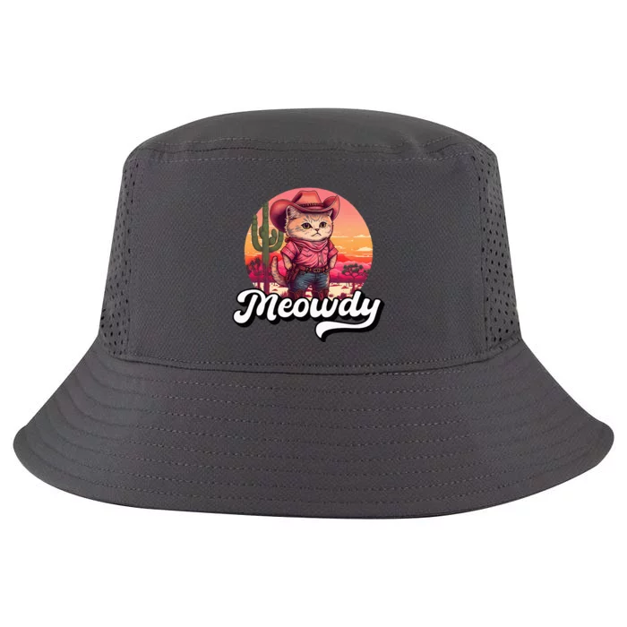 Meowdy Texas Cat Meme Country Music Cowgirl Cute Cat Cool Comfort Performance Bucket Hat