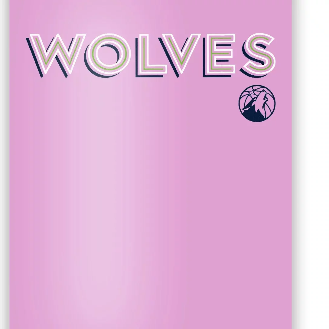 Minnesota Timberwolves City Workmark Logo Blue Poster