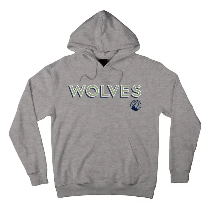 Minnesota Timberwolves City Workmark Logo Blue Tall Hoodie