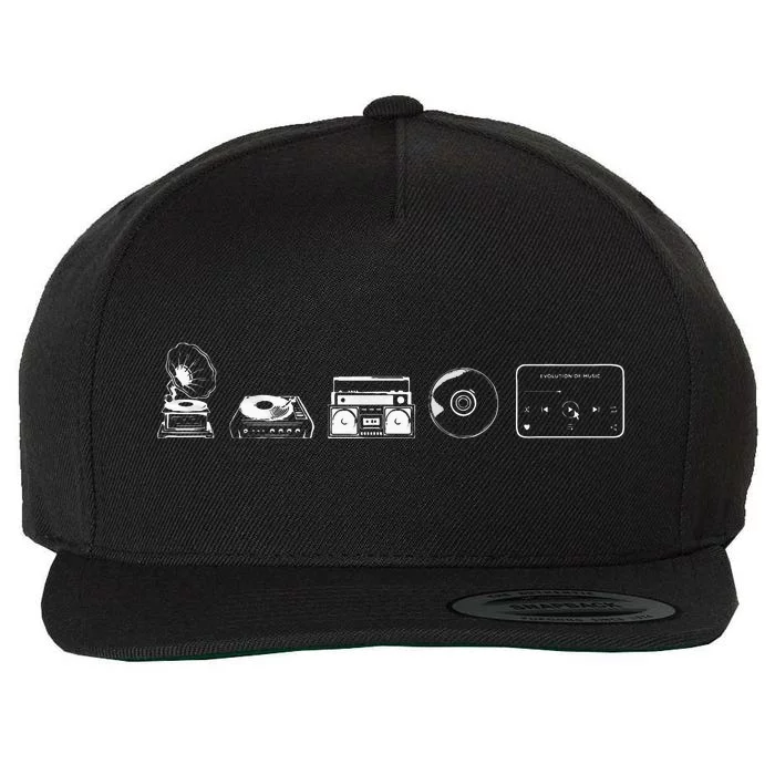 Music Teacher Cool Music Themed Party Evolution Of Music Wool Snapback Cap