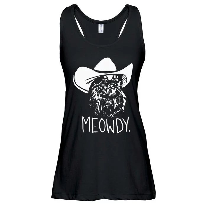 Meowdy Texas Cat Meme Ladies Essential Flowy Tank