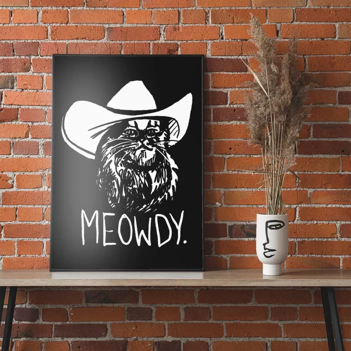 Meowdy Texas Cat Meme Poster