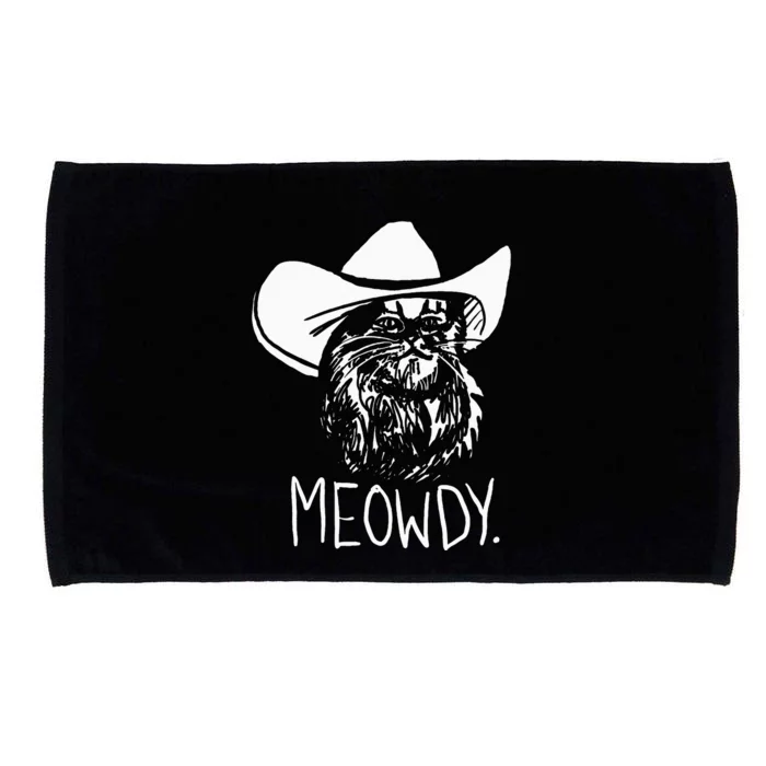 Meowdy Texas Cat Meme Microfiber Hand Towel