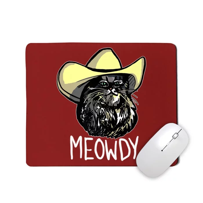 Meowdy Texas Cat Meme Mousepad