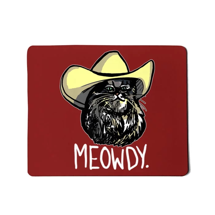 Meowdy Texas Cat Meme Mousepad