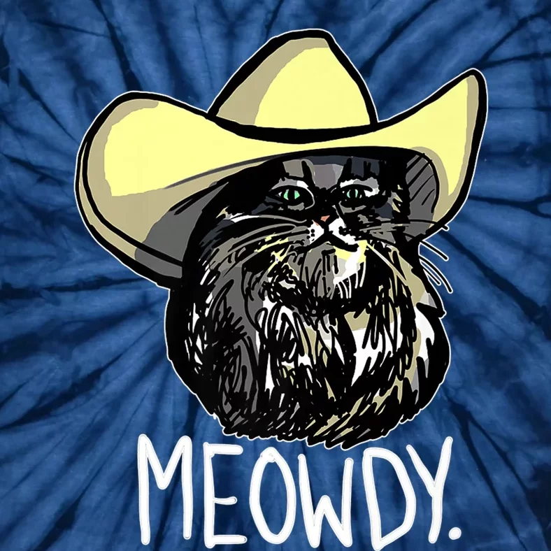 Meowdy Texas Cat Meme Tie-Dye T-Shirt