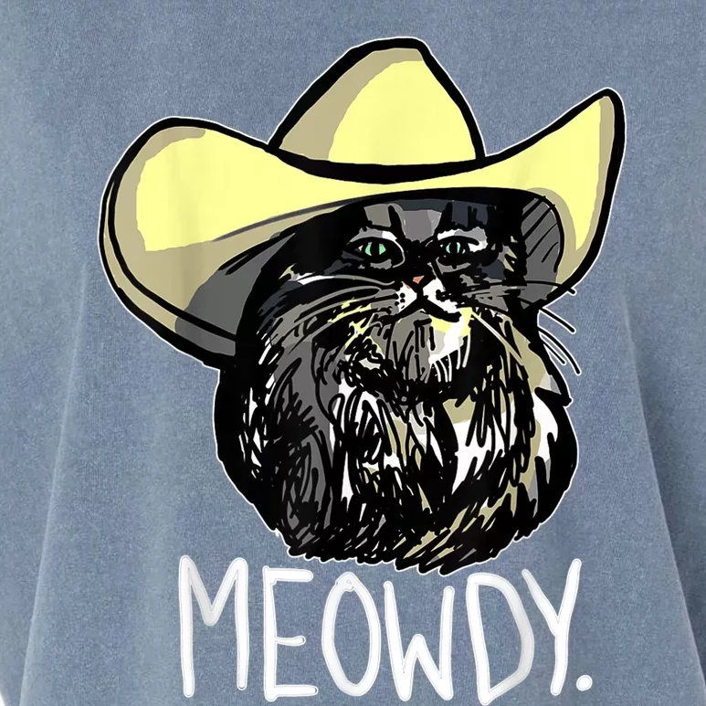 Meowdy Texas Cat Meme Garment-Dyed Women's Muscle Tee