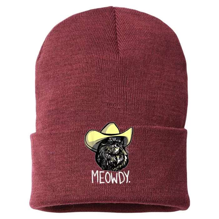 Meowdy Texas Cat Meme Sustainable Knit Beanie