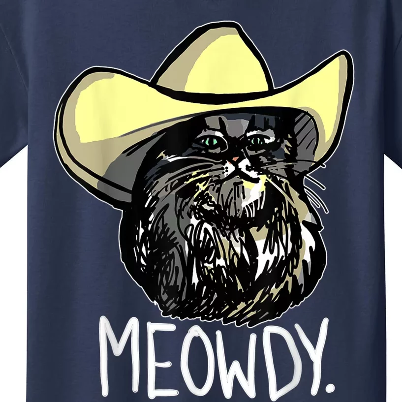 Meowdy Texas Cat Meme Kids T-Shirt