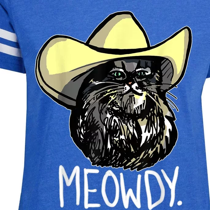 Meowdy Texas Cat Meme Enza Ladies Jersey Football T-Shirt