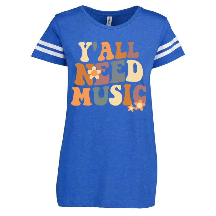 Music Teacher Cute Back To School YAll Need Music Enza Ladies Jersey Football T-Shirt