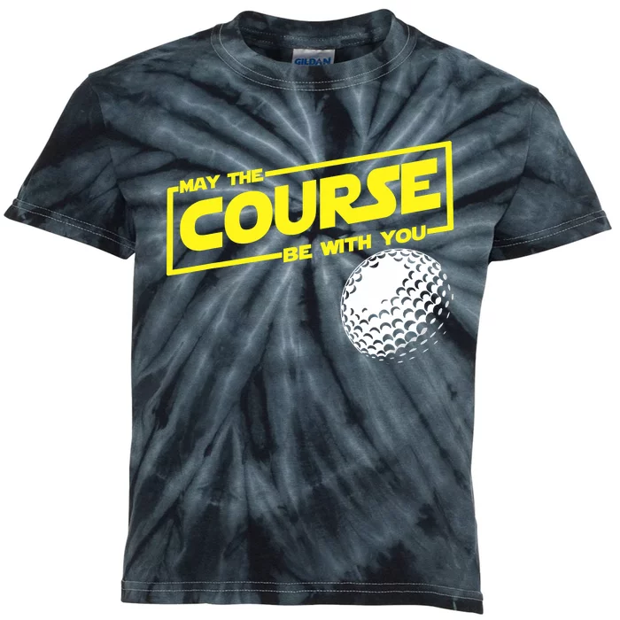 May the course be with you funny Golf Kids Tie-Dye T-Shirt